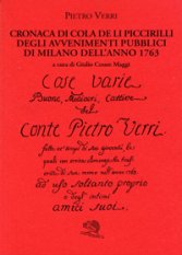 Cronaca di Cola de li Piccirilli degli avvenimenti pubblici di Milano dell'anno 1763
