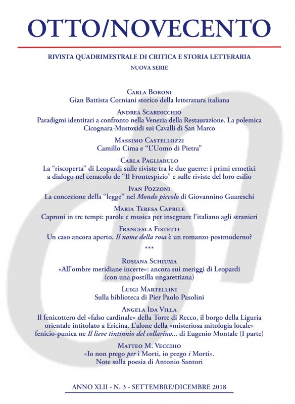 Otto/Novecento - ANNO XLII N. 3/2018
