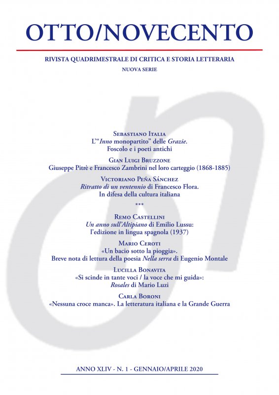 Otto/Novecento - ANNO XLIV N. 1/2020