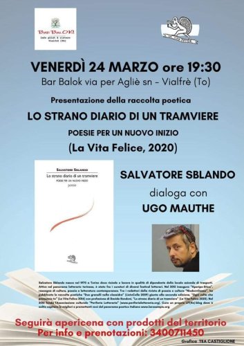 24/3/23 Vialfrè (TO) - Salvatore Sblando con «Lo strano diario di un  tramviere»